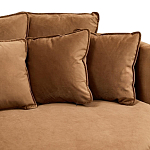 Кушетка круглая с обивкой из велюра коричневая Milky Brown Chair варинант исполнения - 6 | Loft Concept во Владивостоке