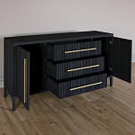 Буфет Primo с тремя ящиками и двумя фасадами Черный дуб варинант исполнения - 6 | Loft Concept во Владивостоке