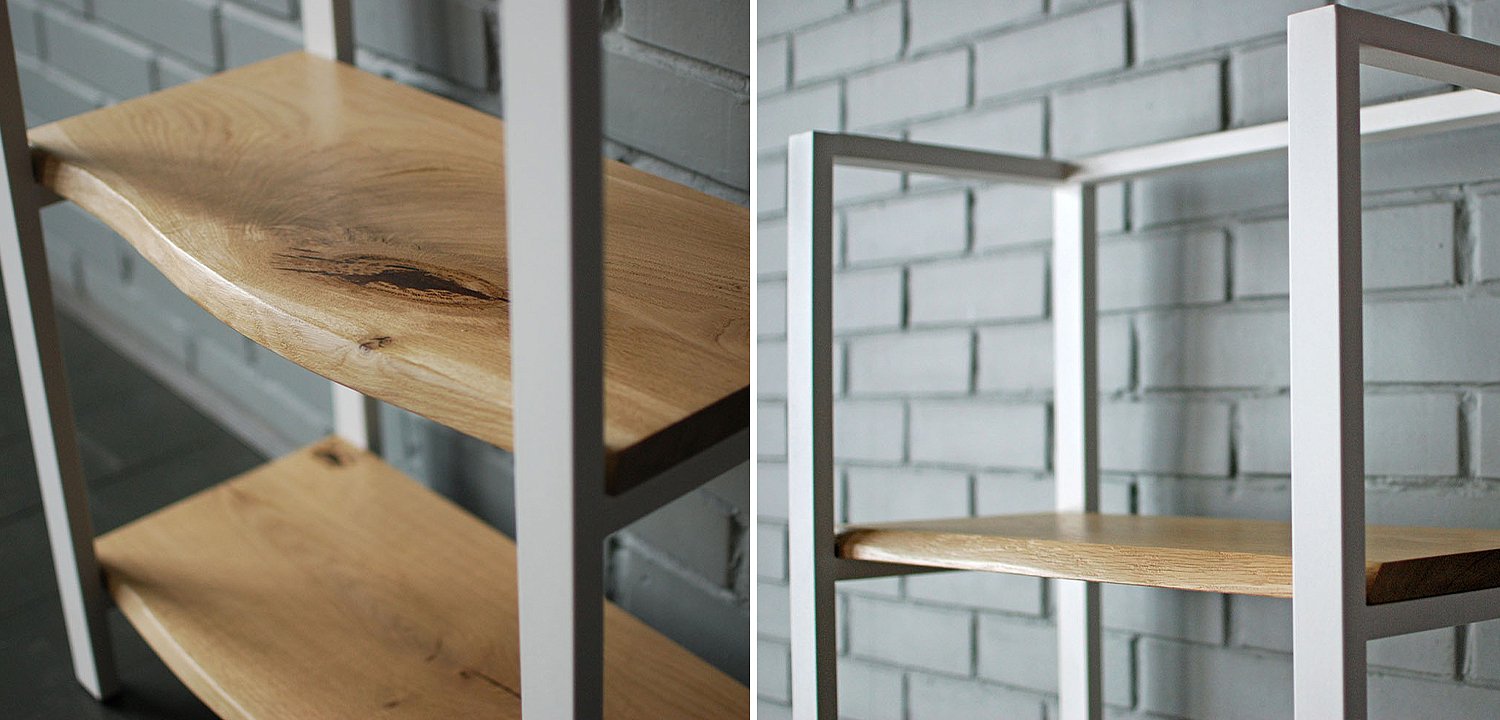 Стеллаж Holt White Industrial Metal Rust Rack Стеллаж Holt White Industrial Metal Rust Rack - Loft-Concept во Владивостоке
