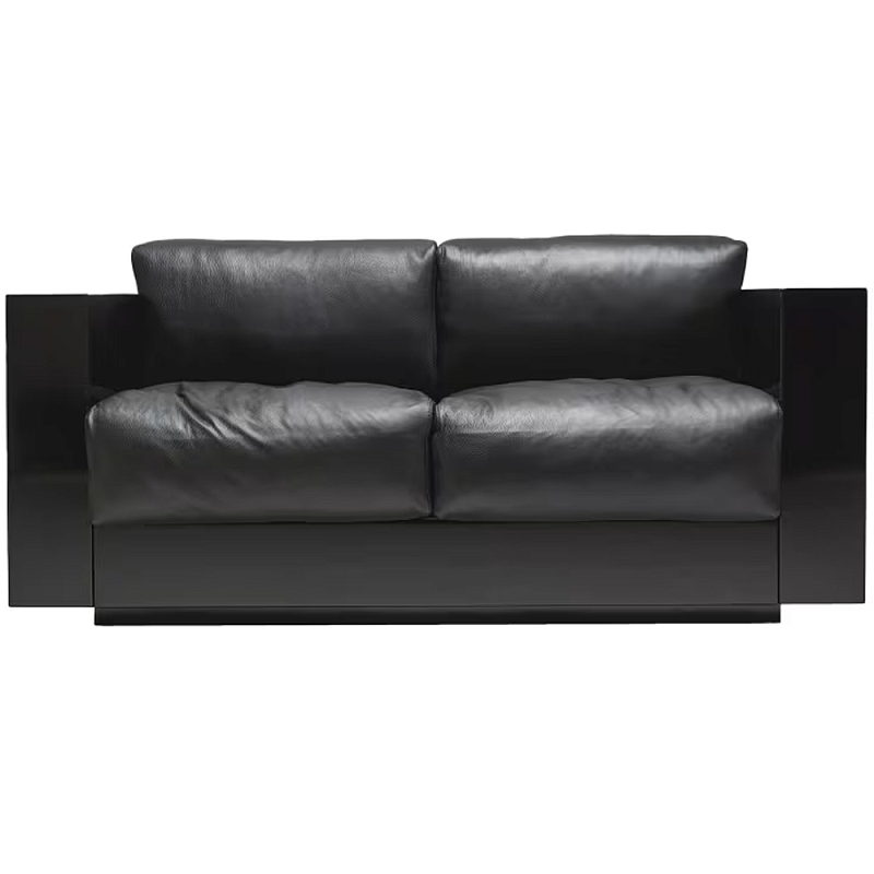 Дизайнерский кожаный диван черный Poltronova Saratoga Sofa Черный Дизайнерский кожаный диван черный Poltronova Saratoga Sofa Черный во Владивостоке | Loft Concept