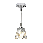 Подвесной светильник хромированного цвета с граненым прозрачным стеклянным плафоном Elstead Lighting варинант исполнения - 2 | Loft Concept во Владивостоке