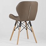 Стул с коричневым сиденьем из экокожи JEROEN варинант исполнения - 5 | Loft Concept во Владивостоке