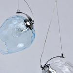 Люстра линейная с 5-ю разноцветными стеклянными плафонами Kaleido варинант исполнения - 8 | Loft Concept во Владивостоке