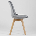 Стул с мягким велюровым сиденьем Arvika Grey варинант исполнения - 2 | Loft Concept во Владивостоке