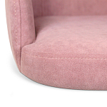 Банкетка пыльно-розовый велюр со спинкой и подлокотниками на 4-х деревянных ножках Aurora Pink варинант исполнения - 4 | Loft Concept во Владивостоке