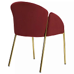 Стул бордовый на золотистых ножках Burgundy Chair варинант исполнения - 3 | Loft Concept во Владивостоке