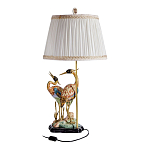 Настольная лампа с абажуром и основанием в виде двух цапель Porcelain Heron Lamp варинант исполнения - 2 | Loft Concept во Владивостоке