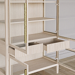 Витрина Primo со стеклянными фасадами и буфетом шпон Светлый дуб варинант исполнения - 7 | Loft Concept во Владивостоке