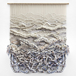 Дизайнерское современное текстильное панно Жемчуг варинант исполнения - 2 | Loft Concept во Владивостоке