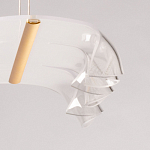 Люстра линейная с 3-мя белыми волнистыми плафонами Wave Line варинант исполнения - 10 | Loft Concept во Владивостоке