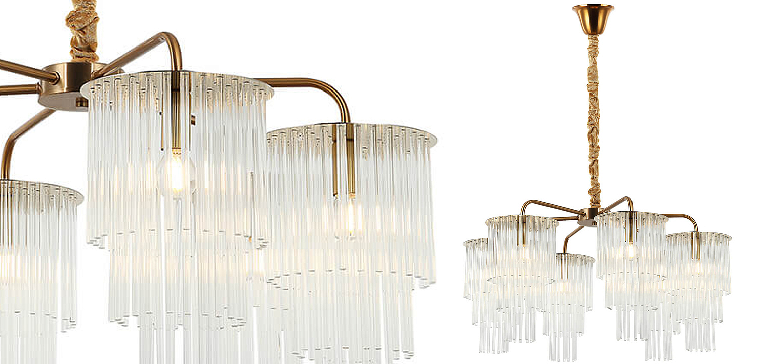Люстра Harrison Chandelier gold 6 lamp Люстра Harrison Chandelier gold 6 lamp - Loft-Concept во Владивостоке