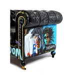 Кресло "Баския и Уорхол" Basquiat Warhol graffiti chair натуральная кожа варинант исполнения - 3 | Loft Concept во Владивостоке