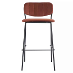 Стул барный с широкой полукруглой спинкой Chair Smooth Shapes варинант исполнения - 1 | Loft Concept во Владивостоке