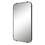 Зеркало настенное в черной металлической раме Mirror Cardinal варинант исполнения - 1 | Loft Concept во Владивостоке