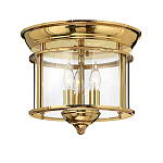 Потолочный светильник в форме фонаря с прозрачным цилиндрическим плафоном и тремя лампами в форме свечей Hinkley варинант исполнения - 5 | Loft Concept во Владивостоке