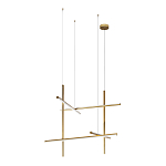 Люстра с 6-ю  пересекающимися цилиндрическими плафонами на тонких тросах Trumpet tube варинант исполнения - 6 | Loft Concept во Владивостоке