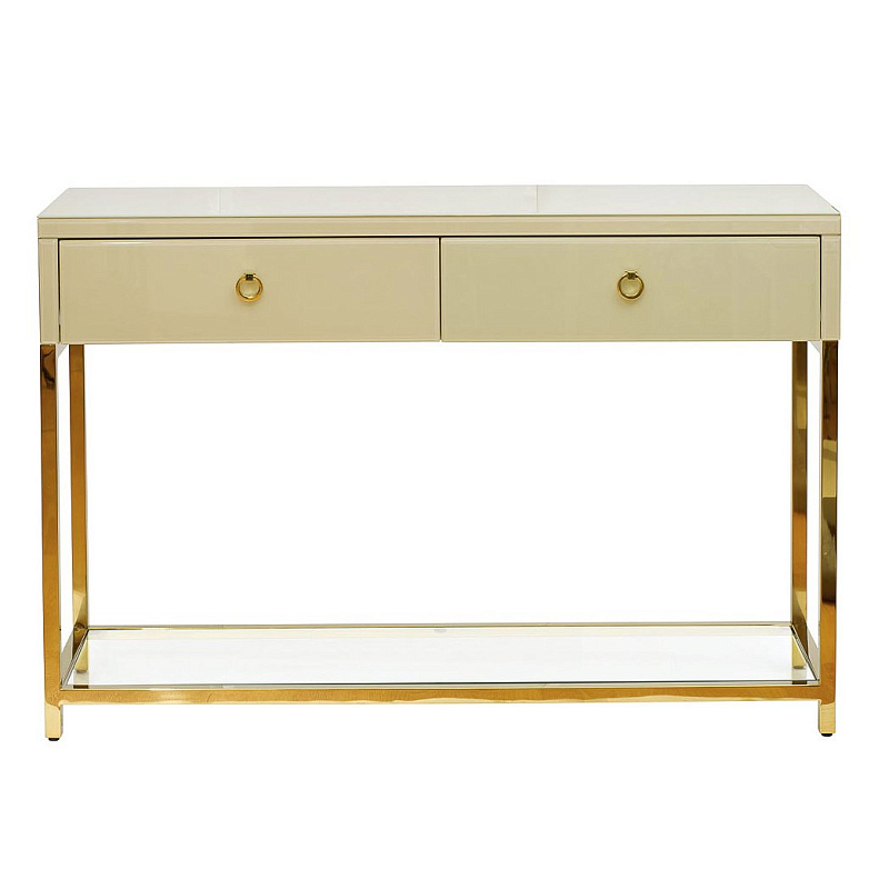 Консоль White Gold Console Золотой Бежевый Консоль White Gold Console Золотой Бежевый во Владивостоке | Loft Concept