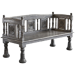 Деревянная скамья из массива манго Casco Grey Mango Bench варинант исполнения - 1 | Loft Concept во Владивостоке