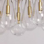 Люстра с 7-ю прозрачными плафонами из стекла в форме капли Lucid Rain  варинант исполнения - 8 | Loft Concept во Владивостоке