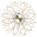 Часы настенные из металла золотые с белым циферблатом Current Time варинант исполнения - 1 | Loft Concept во Владивостоке