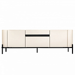 ТВ-тумба белая с чёрной столешницей с 2-мя дверками и ящиком San Marco варинант исполнения - 3 | Loft Concept во Владивостоке