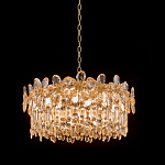 Люстра круглая с декоративными элементами в виде крупных хрустальных цветов Palace Gardens варинант исполнения - 3 | Loft Concept во Владивостоке