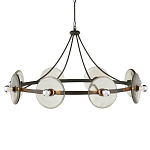 Люстра круглая с литыми стеклянными дисками Olympe Glass Chandelier варинант исполнения - 1 | Loft Concept во Владивостоке