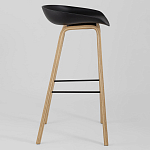 Барный стул на ножках из натурального дерева Boras Black варинант исполнения - 2 | Loft Concept во Владивостоке