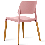 Пластиковый стул на ножках из массива бука Ferret Pink варинант исполнения - 6 | Loft Concept во Владивостоке