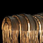 Люстра подвесная с металлическими цепочками и изогнутыми металлическими дугами 72 см Atlantis Chain варинант исполнения - 10 | Loft Concept во Владивостоке