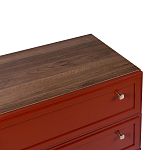 Комод красный из массива бука с 3-мя ящиками Wenge Light варинант исполнения - 4 | Loft Concept во Владивостоке