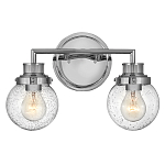 Бра для ванных комнат с прозрачным шарообразным плафоном из стекла с пузырьками на круглом основании Hinkley варинант исполнения - 16 | Loft Concept во Владивостоке