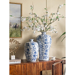 Ваза фарфоровая с узким горлышком и синими цветочными мотивами Independence варинант исполнения - 6 | Loft Concept во Владивостоке