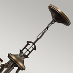 Люстра бронзового цвета с бежевыми абажурами из органзы в классическом стиле Hinkley варинант исполнения - 10 | Loft Concept во Владивостоке