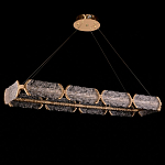 Люстра прямоугольная с текстурным природным рисунком IceFlame варинант исполнения - 2 | Loft Concept во Владивостоке