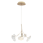 Подвесной светильник с белыми и прозрачными цветочными лепестками Wintery flovers варинант исполнения - 2 | Loft Concept во Владивостоке