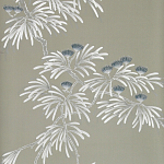 Обои ручная роспись Silk Tree Special Colourway on Pale Grey dyed silk варинант исполнения - 1 | Loft Concept во Владивостоке