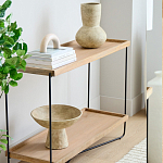 Консоль деревянной столешницей и полкой Wooden Table Top and Shelf варинант исполнения - 5 | Loft Concept во Владивостоке