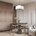 Люстра с белым текстильным абажуром Vitorino  варинант исполнения - 6 | Loft Concept во Владивостоке