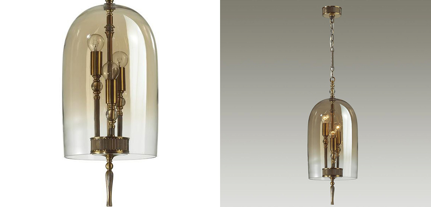 Подвесной светильник Glass Dome Bronze 24 Подвесной светильник Glass Dome Bronze 24 - Loft-Concept во Владивостоке