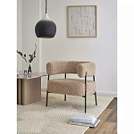 Кресло полукруглое мягкое с буклированной обивкой Armchair with Boucle Upholstery варинант исполнения - 9 | Loft Concept во Владивостоке