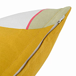 Подушка декоративная хлопковая горчичного цвета с абстрактным принтом Elysian Flow Sunset варинант исполнения - 4 | Loft Concept во Владивостоке