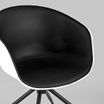 Офисное кресло из пластика с мягким сиденьем Eggshell Black варинант исполнения - 7 | Loft Concept во Владивостоке