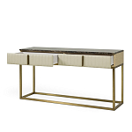 Консоль прямоугольная на золотом каркасе с 2-мя ящиками Warwick варинант исполнения - 2 | Loft Concept во Владивостоке