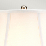 Настольная лампа с фарфоровым основанием с декоративным орнаментом и белым абажуром на темной круглой подставке Elstead Lighting варинант исполнения - 2 | Loft Concept во Владивостоке