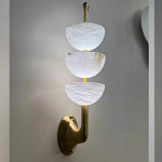 Бра с 3-мя мраморными плафонами в форме чаши Warm Marble Light варинант исполнения - 3 | Loft Concept во Владивостоке