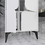 Комод белый с 4-мя дверцами на металлических ножках SPARK MULTIPURPOSE CABINET WHITE варинант исполнения - 12 | Loft Concept во Владивостоке