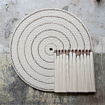 Художественный Гобелен Макраме White Disk Harmony варинант исполнения - 2 | Loft Concept во Владивостоке