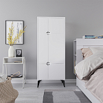 Комод белый с 4-мя дверцами на металлических ножках SPARK MULTIPURPOSE CABINET WHITE варинант исполнения - 1 | Loft Concept во Владивостоке