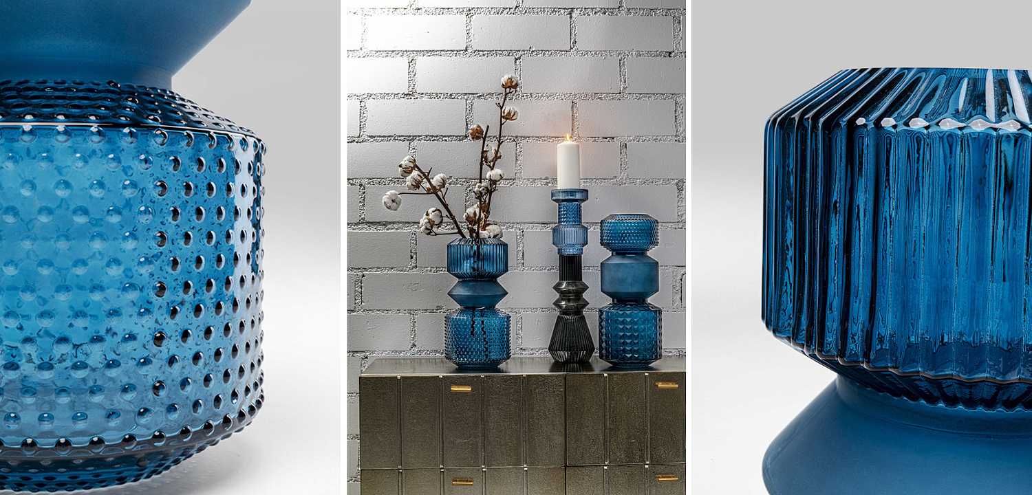 Ваза Geometric Blue Glass Vase 36 Ваза Geometric Blue Glass Vase 36 - Loft-Concept во Владивостоке
